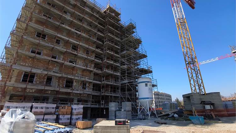 esterno palazzina in costruzione