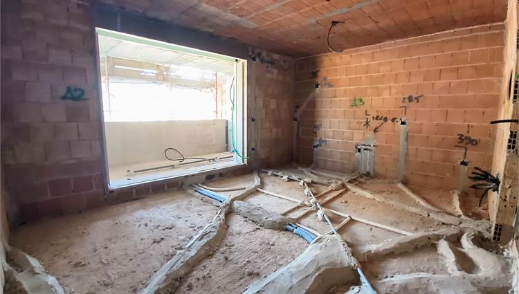 soggiorno con angolo cottura